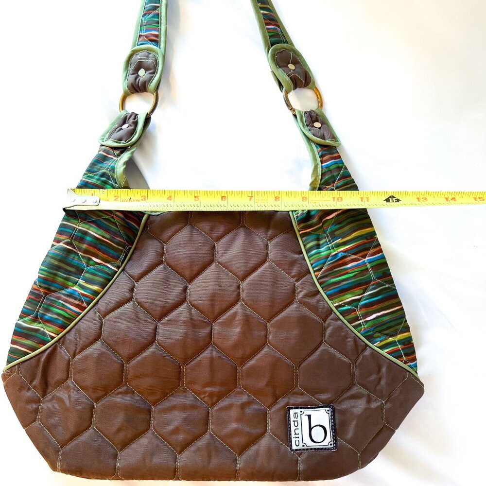 Cinda B Purse mini Hobo Tote Bag Purse Belize Brown - Picture 14 of 15